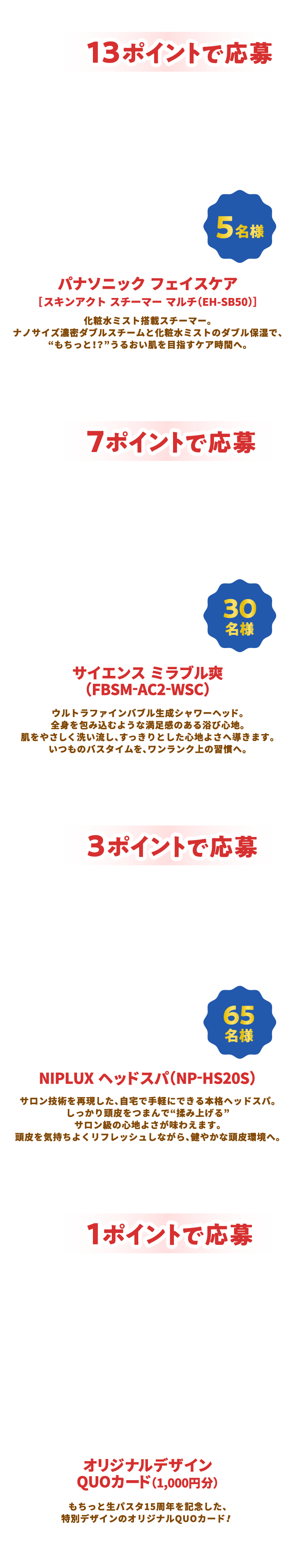 1ポイントで応募